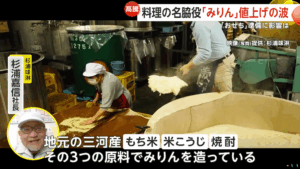 「もち米」「みりん」の価格高騰について、メディアの取材を受けました